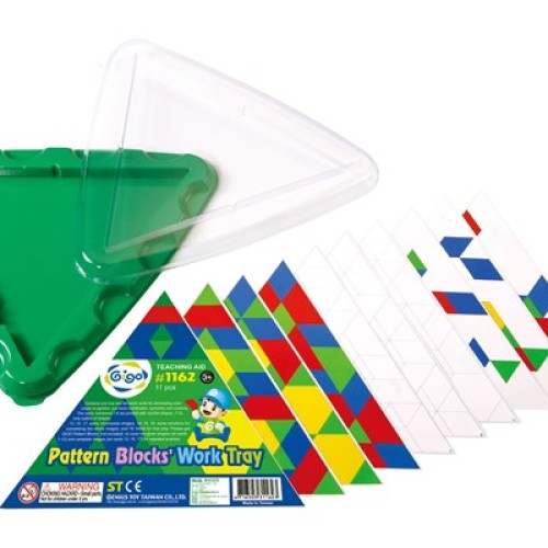 Foto Produk GIGO PATTERN BLOCKS' TRIANGULAR WORK TRAY dari Gigo Toys