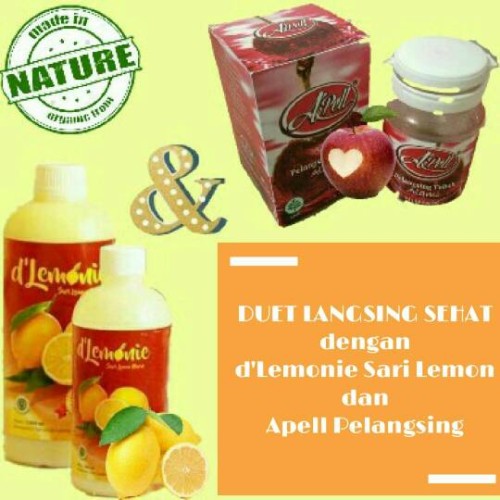 Foto Produk Pelangsing Apel & sari lemon D'lemonie 500ml dari Double B shop