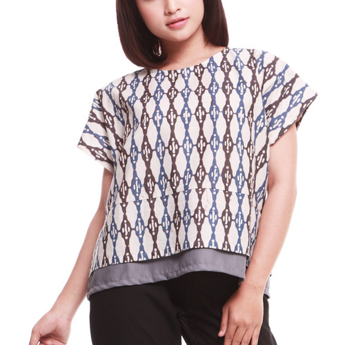 Foto Produk COEVAL CARA BLOUSE BATIK BROWN WHITE dari ESMJAK STORE