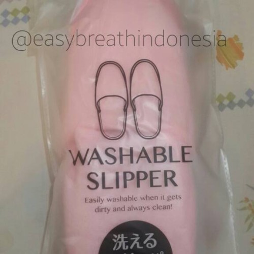 Foto Produk Daiso Washable Slipper / Sandal Kamar Polos / Sendal Hotel - Biru dari EasybreathIndonesia