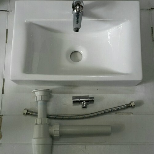 Foto Produk Wastafel Kotak Model TOTO set murah dari Juragan Sanitary