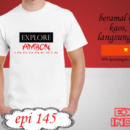 Foto Produk Kaos desain TRAVELLER explore ambon indonesia EPI 145 dari explore indonesia