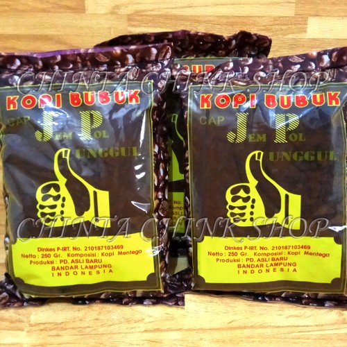 Foto Produk Kopi bubuk Cap Jempol Unggul (JP) Asli Lampung 250g dari chintachink