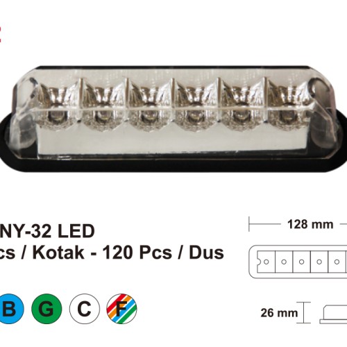 Foto Produk Lampu LED DNY-32 Amber " 70800 " dari Jasutra motor