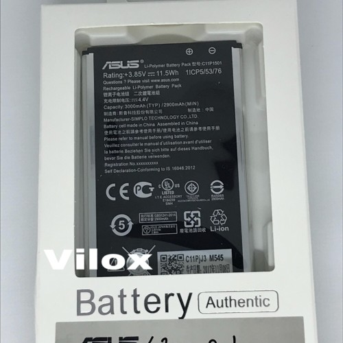 Foto Produk Batre baterai battery C11P1501 Asus zenfone 2 laser 5,5inch selfie dari Vilox