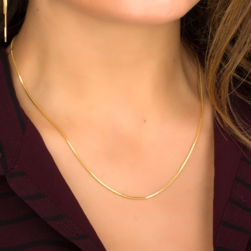 Foto Produk Kalung Kotak Emas Gold Rantai TitaniumKecil-Necklace Box Korea Import dari FRD AKSESORIS