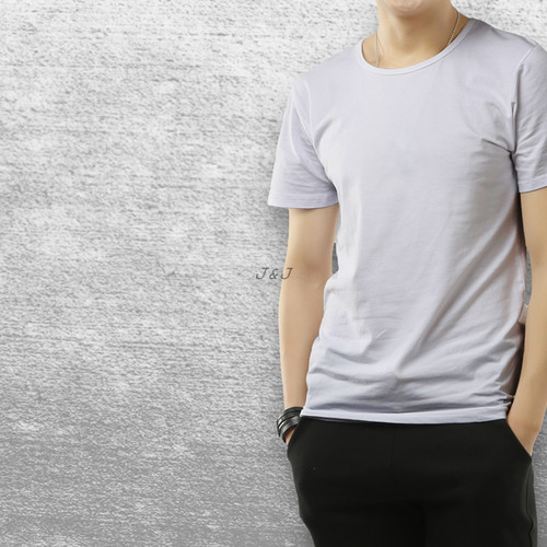 Foto Produk Jual Kaos Polos Pria Katun Abu Muda XXXL - XXXXL Big Size Jumbo dari johnjill