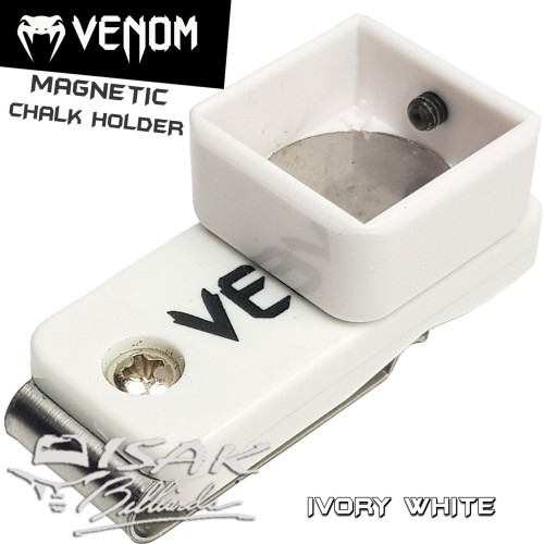 Foto Produk Venom Magnetic Chalk holder - White - Cover Kapur Billiard Biliar Chak dari ISAK Billiard Sport Co.