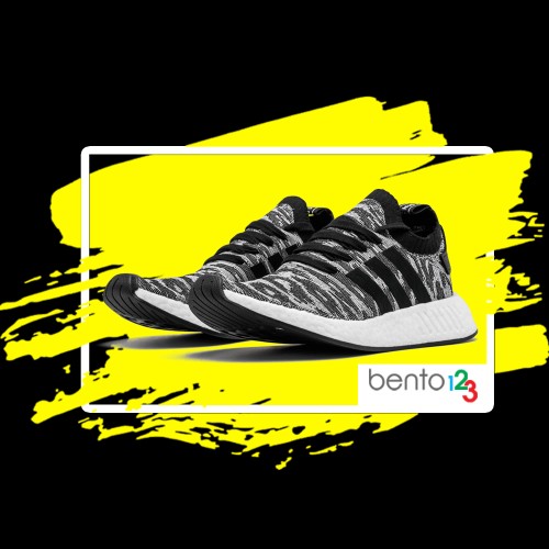 nmd r2 black white future harvest