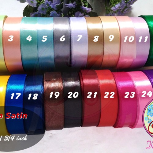 Foto Produk Pita Satin 3/4 Inch / 2 cm per roll Warna Kedua - 23. Fanta Tua dari Kutique Craft