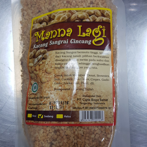 Foto Produk Kacang Tanah Sangrai / Cincang Kasar MANALAGI hancur topping 500gr dari Sinar Terang Regency