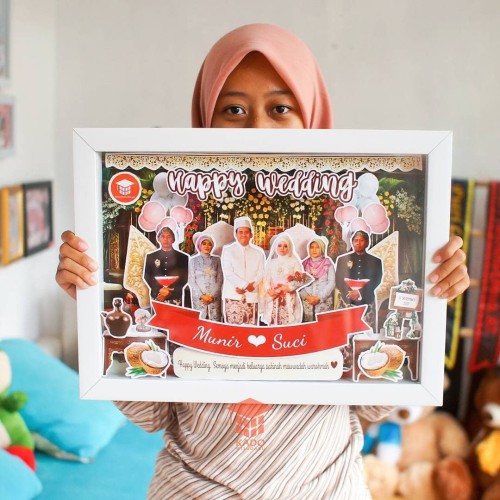 Foto Produk Scrapframe Mahar Wedding/ Pernikahan/ Nikah A3 XL dari Kado Wisuda Jogja