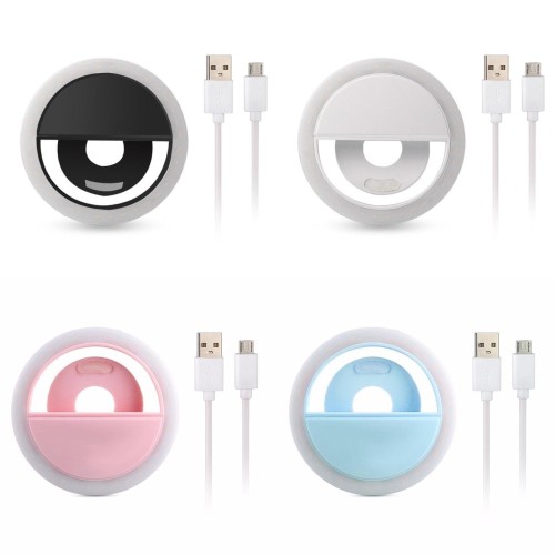 Foto Produk Ring Light Selfie LED Lampu selfie Bulat untuk kamera camera hp Flash - Putih dari GrosirAksesorisFashion