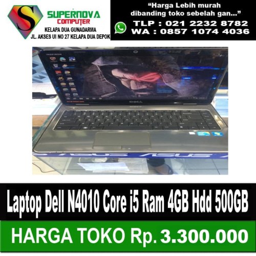 Foto Produk Laptop Dell N4010 Core i5 Ram 4GB Hdd 500GB 14 inc Batree good Casing dari Supernova Computer Ariet