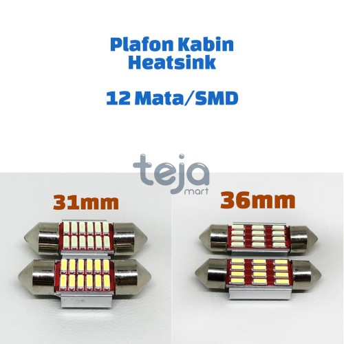 Foto Produk Lampu LED plafon/kabin/cabin/festoon 31mm 31 12 10 SMD/Mata Heatsink dari TejaMart