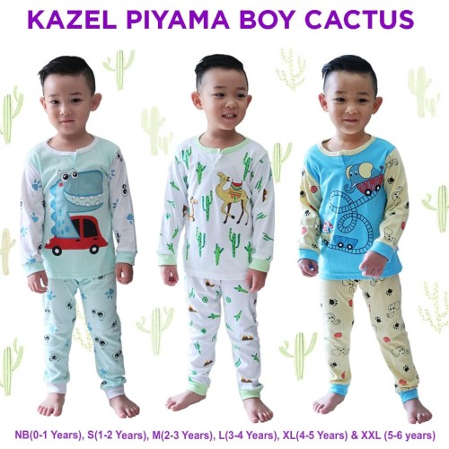 Foto Produk KAZEL PIYAMA BOY CACTUS EDITION SIZE M dari baby cute online shop