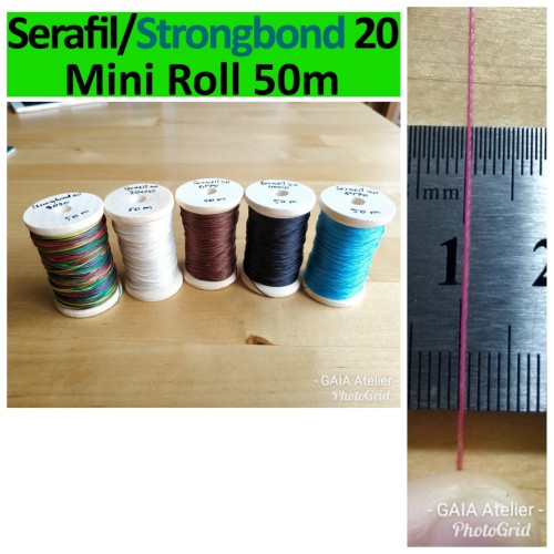 Foto Produk Serafil strongbond 20 50m mini roll benang jahit kulit leather thread dari gaia atelier