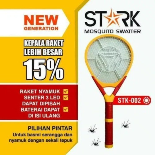 Foto Produk raket nyamuk / raket listrik + led + senter / lampu dari PRIMA JAYA ELEKTRIK