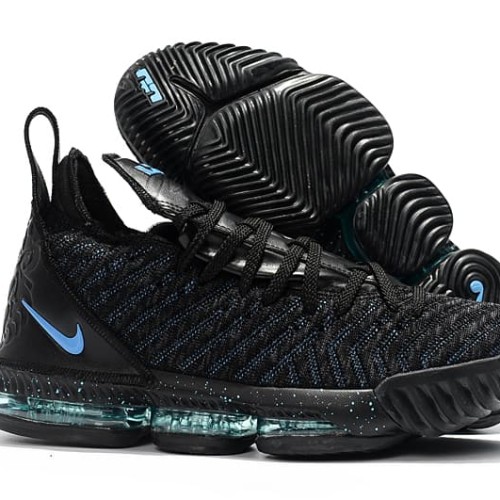 black and blue lebrons