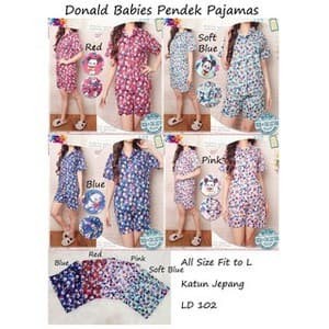 Foto Produk KEKINIAN!!!! PIYAMA CELANA PENDEK BAJU TIDUR WANITA DONALD BARBIES dari Menwomenshop