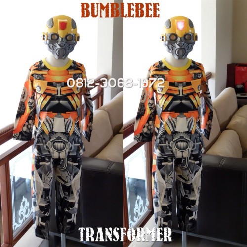 Foto Produk Baju Kostum Anak Karakter Superhero TRANSFORMER BUMBLEBEE 2-5 Tahun - Size 6 dari Bebagus