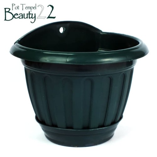 Foto Produk Pot Tanaman Tempel Dinding Taman Pot Tempel Beauty 22 Hitam dari MM mini store Blitar