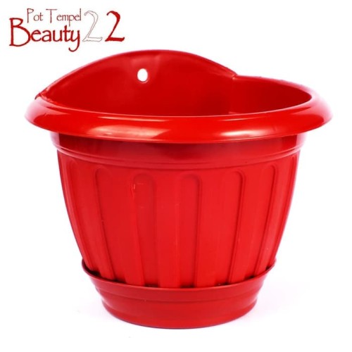 Foto Produk Pot Tanaman Tempel Dinding Taman Pot Tempel Beauty 22 Merah Bata dari MM mini store Blitar