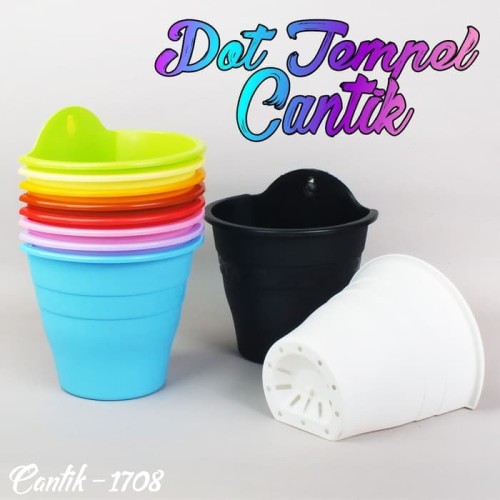 Foto Produk Pot Tanaman Pot Dinding Taman Pot Tempel Cantik 1708 Pot Warna Warni dari MM mini store Blitar