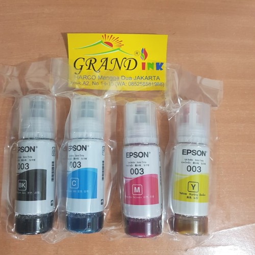 Foto Produk Tinta Epson Original 003 isi 1 set 4 warna utk L1110, L3110, L3150 dari Grand Ink