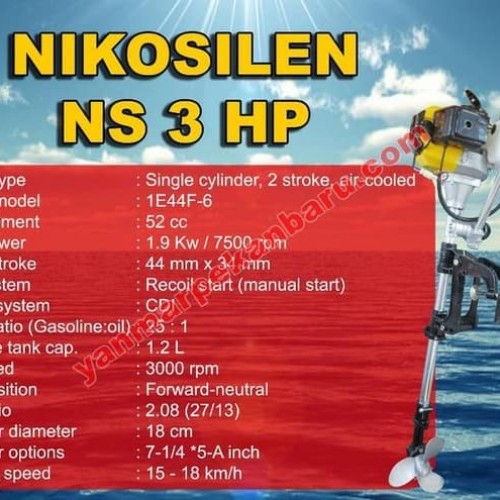 Foto Produk MOTOR TEMPEL / OUTBOARD NIKOSILEN 3PK / 50cc dari DO OFFICIAL STORE