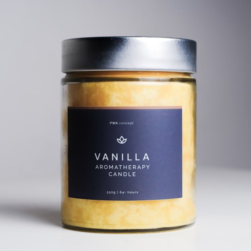 Foto Produk LILIN AROMATERAPI BESAR VANILLA / BIG AROMATHERAPY CANDLE JAR dari Pesona Wangi Alami
