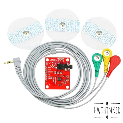 Foto Produk Modul Sensor ECG EKG Electrocardiogram AD8232 pulse Heart Rate Monitor dari hwthinker