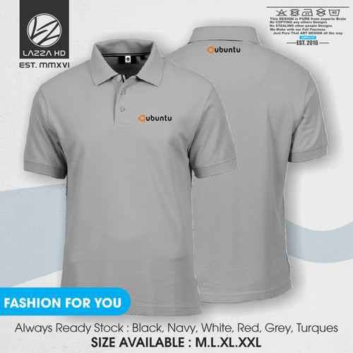 Foto Produk Poloshirt Polo Kaos UBUNTU Linux Original Kerah Terlaris dari Lazza HD