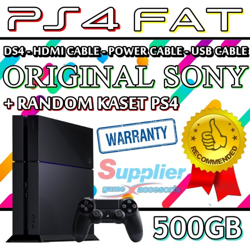 Jual Playstation4 Ps4 Fat 500gb Original Sony Firmware Terbaru Fullset Hitam Mlati Supplier Games Tokopedia