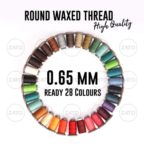 Foto Produk 0,65 mm ZATO New Waxed Leather Thread HIGH QUALITY Benang Jahit Kulit dari ZATO INDONESIA
