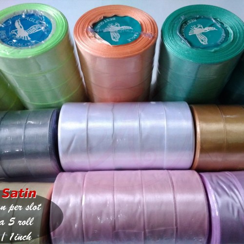 Foto Produk Pita Satin 1 Inch (2,5cm) per slot dari Kutique Craft