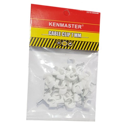 Foto Produk Kenmaster Cable Clip 7mm isi 35 pcs - Klem Kabel dari Dbestcompushop