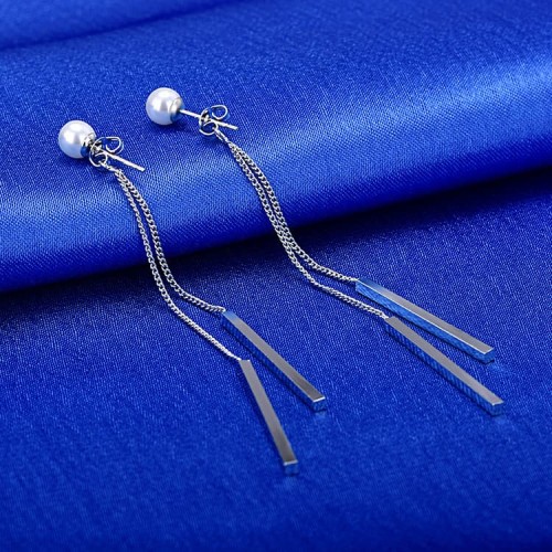 Foto Produk Anting Tassel Korea Import Silver Simple dari All the Things I Need