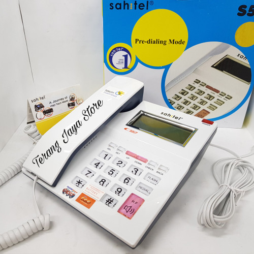 Foto Produk Telepon Kabel Sahitel S52 Pesawat Telepon Rumah Sahitel S-52 (Putih) dari Terang Jaya Store