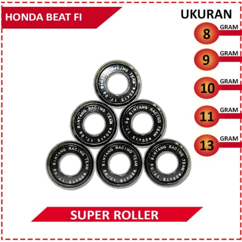 Foto Produk SUPER ROLLER BLACK DIAMOND BRT HONDA BEAT FI (8,9,10,11,13 GRAM) dari BRT FACTORY ONLINE STORE