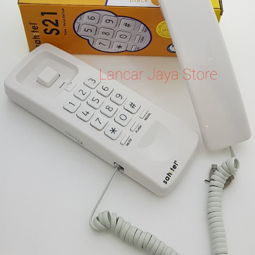 Foto Produk Telepon Gantung Rumah/Gagang Telepon/Telepon Sahitel S-21 - White - Putih dari Lancar Jaya Store