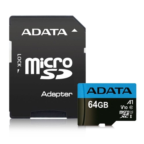 Foto Produk ADATA micro SDHC UHS-I Class10 Premier + Adapter SD 64GB dari ADATA Official Store