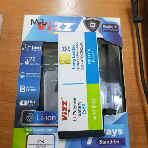 Foto Produk BATRE BATERAI BATTERY DOUBLE POWER VIZZ IPHONE 6 IPHONE 6G dari BenuaCell