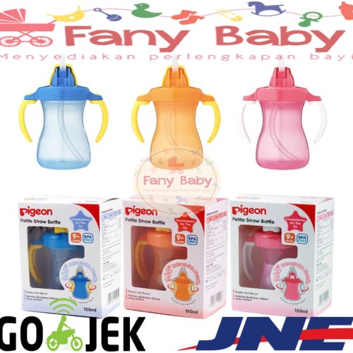 Foto Produk Pigeon Petite Straw Brush / Botol Minum Bayi - Biru dari Fany Baby ITC Kuningan