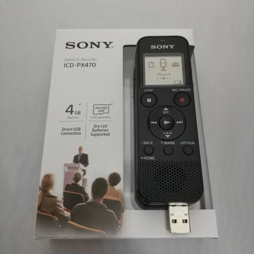Foto Produk Voice Recorder Sony ICD-PX470 - Black / New Product dari Jamur Store