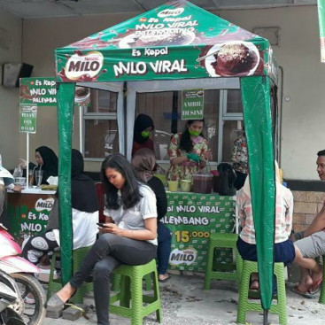 Foto Produk Tenda Cafe 1.5x1.5 Full Branding Tenda Custom Promosi Bazar dari Keisha Store