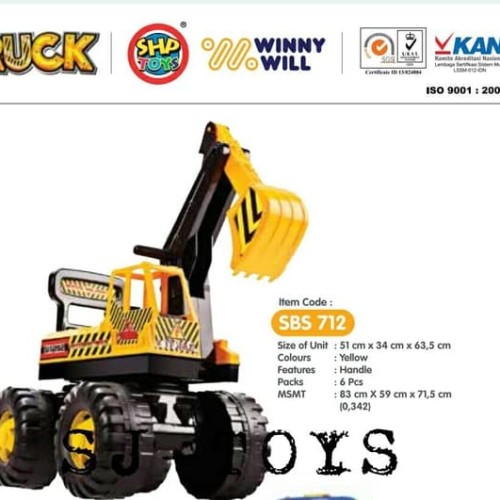 Foto Produk BRG - 17000521 Mainan Anak/MOBIL SBS 712/excavator beko/Mobil dorong dari Mykidshop89