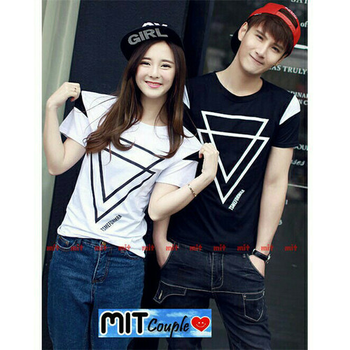 Foto Produk Kaos couple triangle lengan pendek dari Grosir Baju Couple :)