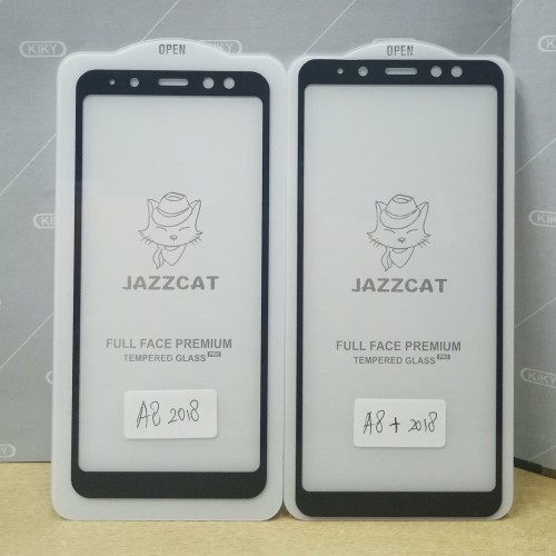 Foto Produk Tempered Glass, Anti Gores Kaca Full Cover Samsung A8, A8 Plus 2018 - A8 2018 dari Pasar Laris 88