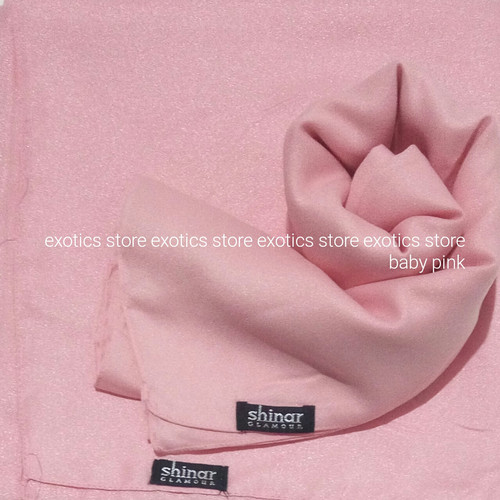 Foto Produk Jilbab Segiempat Shinar Glamour Katun Shimmer Ansania Square Baby Pink dari exotics-store